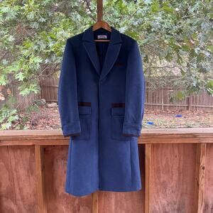Fantastic Beasts Men's Newt Scamander Blue Wool Blend Overcoat Size S
